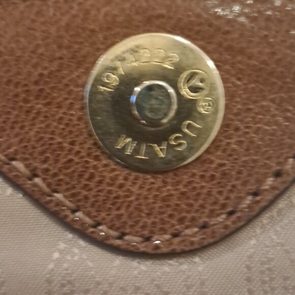 MICHAEL KORS Naomi Brown Glazed Leather Small Crossbody Messenger Zipper Detail - Picture 9 of 15